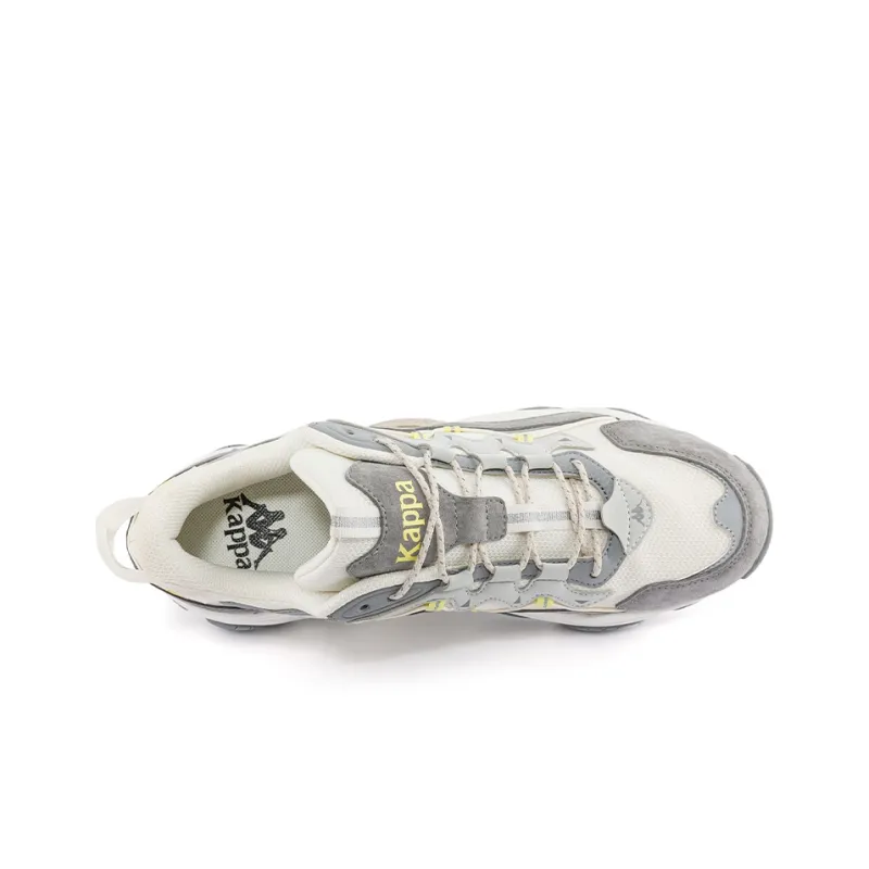 Kappa Cushioning Anti Slip And Wear Resistant Low Top Chunky Sneakers Unisex Gray Beige Yellow-4