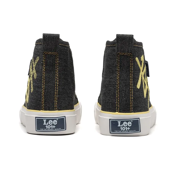 Lee Breathable High Top Canvas Shoes Unisex Black-3