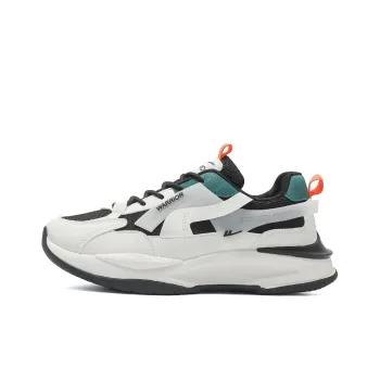 Warrior Lightweight Height Increasing Low-Top Chunky Sneakers Men's Beige Black Green
