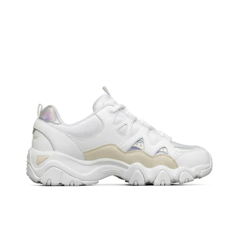 Skechers D Lites 2.0 White/Brown/Silver Women's-1