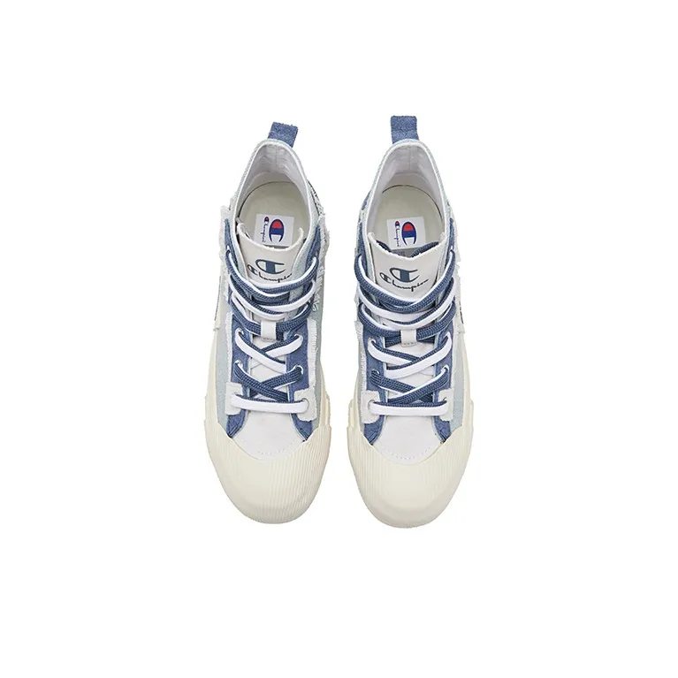 Champion Campus Active High High Top Canvas Shoes Women's Denim Blue-2