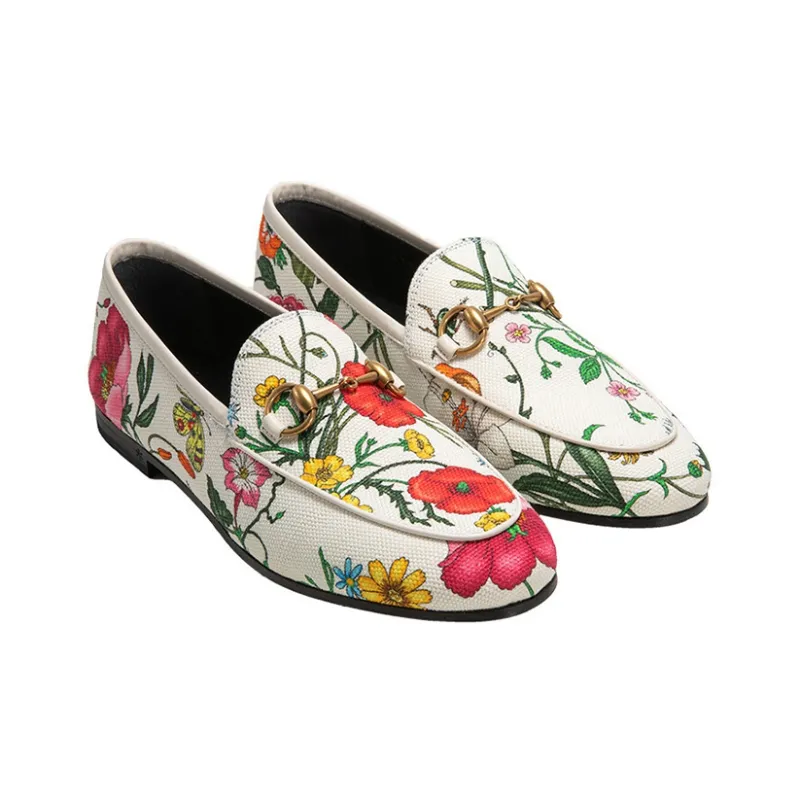 GUCCI Jordaan Casual Single Shoes Women's White-3