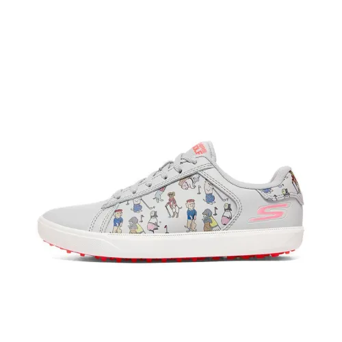 Skechers Go Golf Drive 4 Anti-Slip Wear-Resistant Low-Top Golf Shoes Women
s White Red