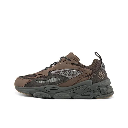 Kappa Height Increasing Cushioning Wear Resistant Slip Resistant Low Top Chunky Sneakers Unisex Dark Brown