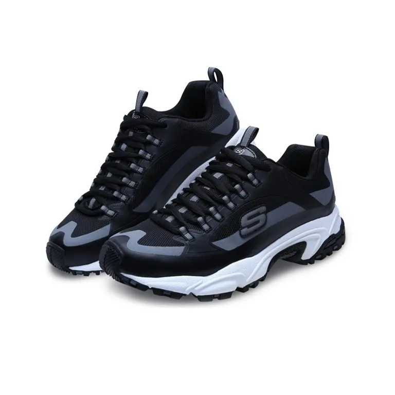 Skechers Stamina Running Shoes Black/White/Gray-2