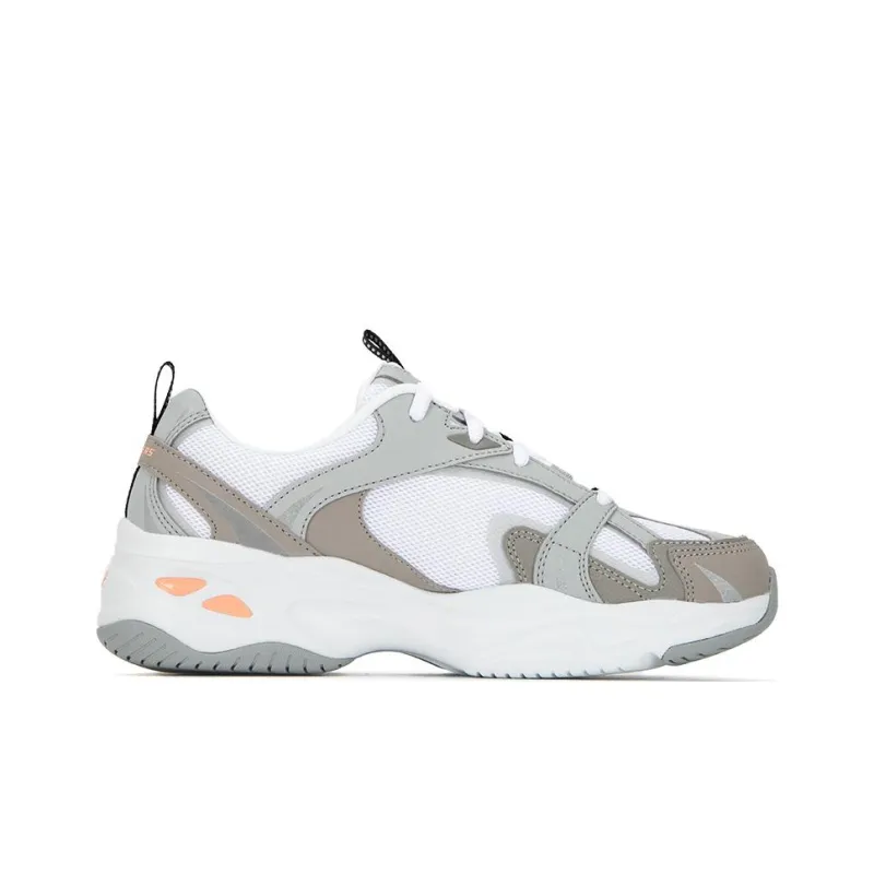 Skechers D'LITES 4.0 Cushioning Anti Slip And Wear Resistant Low Top Chunky Sneakers Women's Gray-1