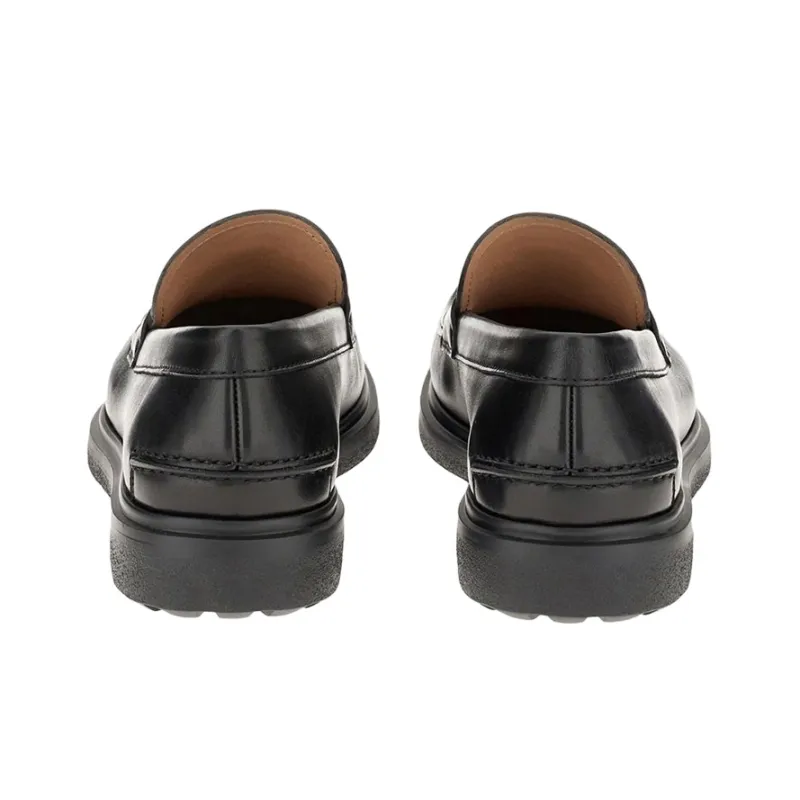 FERRAGAMO Vara Casual Single Shoes Men's Black-4