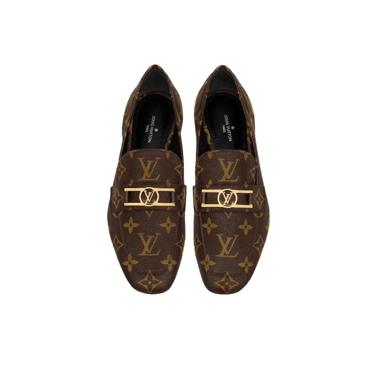 LOUIS VUITTON Lv Upper Case Flat Loafers 'Brown Monogram' Women's-2