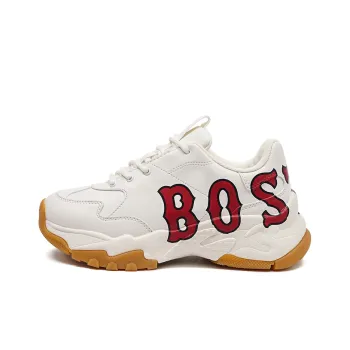 MLB Big Ball Chunky P Mega Wear Resistant Low Top Chunky Sneakers Unisex White Red
