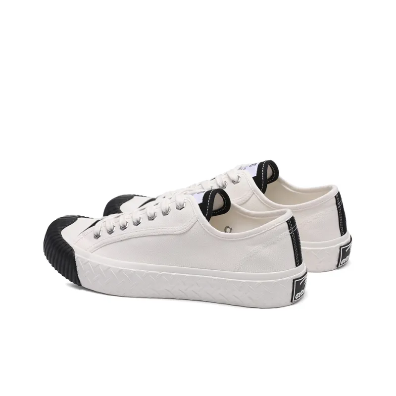 Excelsior Canvas Shoes Unisex Low Top Polar White+Obsidian Black-2