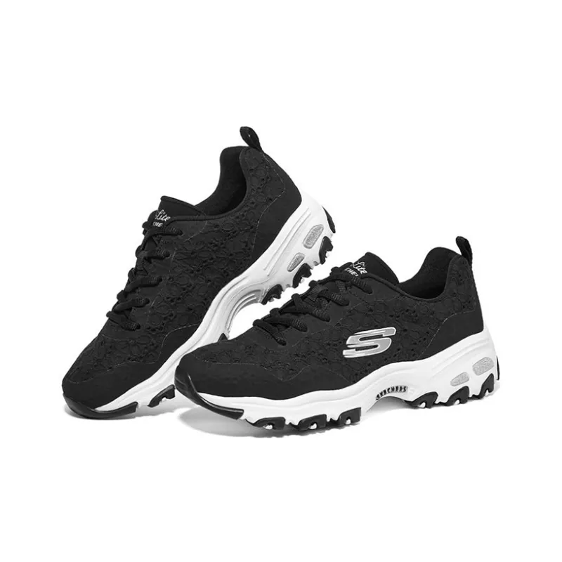 Skechers DLites 1.0 'Black White' Women's-2