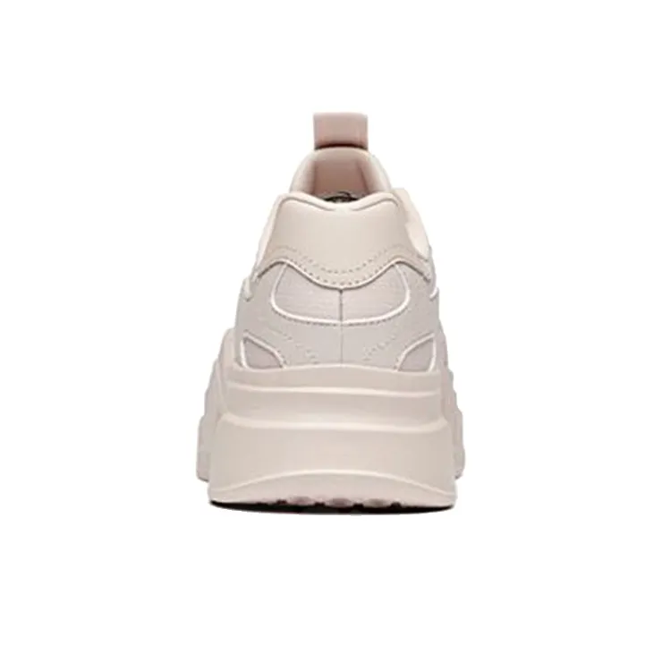 Anta Cushioning Breathable Coverage Support Balance Impact-Resistant Lightweight Low-Top Chunky Sneakers Women's Beige-4