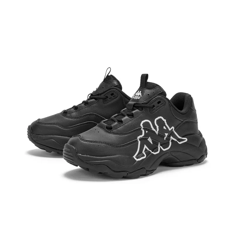 Kappa Cushioning, Slip Resistant, And Abrasion Resistant Low Top Chunky Sneakers Unisex Black-2