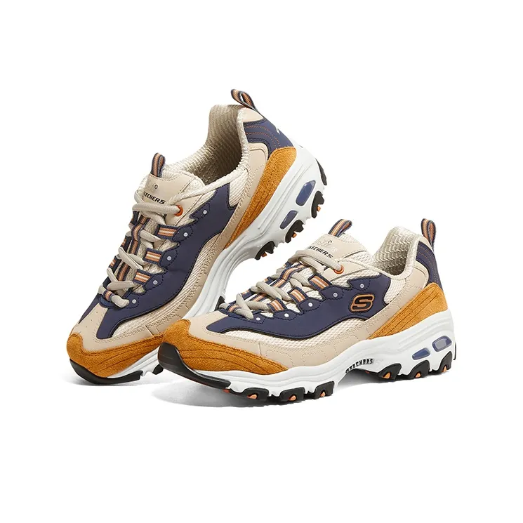 Skechers D'Lites 1.0 'Brown Blue' Women's-3