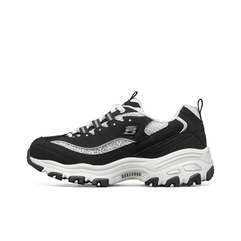 Skechers D Lites 1.0 Fashion Running Shoes Black/White Women's-0
