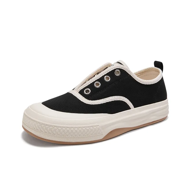 Feiyue Anti-Slip Wear-Resistant Low-Top Canvas Shoes Women's Black-1