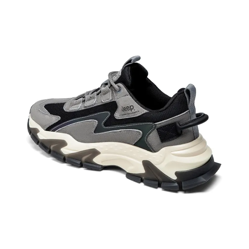 Jeep Wear Resistant Low Top Chunky Sneakers Men's Gray-2