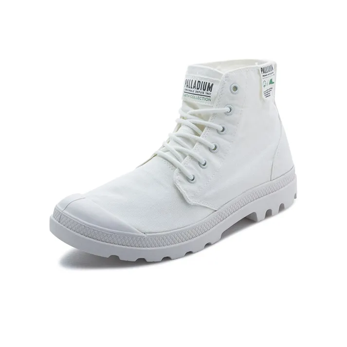 Palladium Pampa High Top Canvas Shoes Unisex White-1