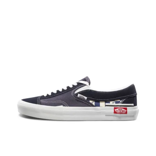 Vans Slip-on Canvas Shoes Unisex Low-Top Blue/White