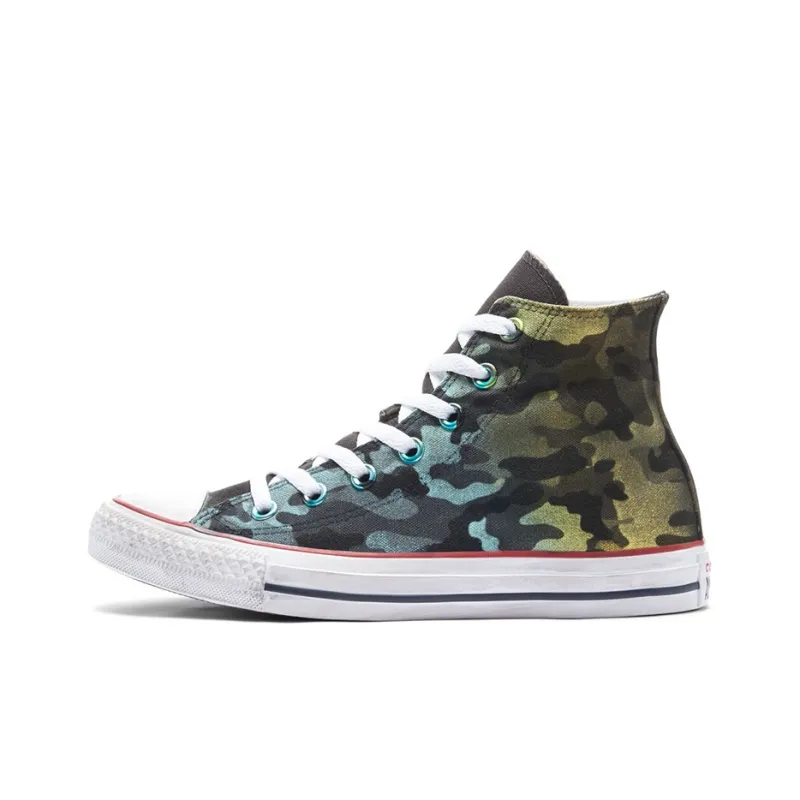 Converse Chuck Taylor All Star Hi Anti-Slip Wear-Resistant High-Top Canvas Shoes Unisex Black Multicolor-0