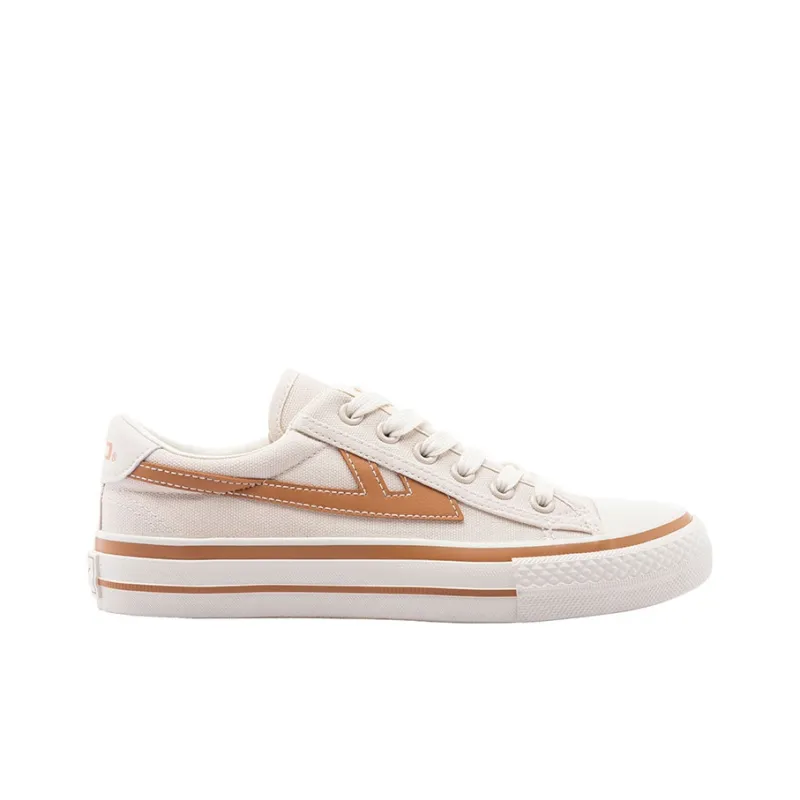 Warrior Lightweight Low Top Canvas Shoes Unisex Beige Brown-1