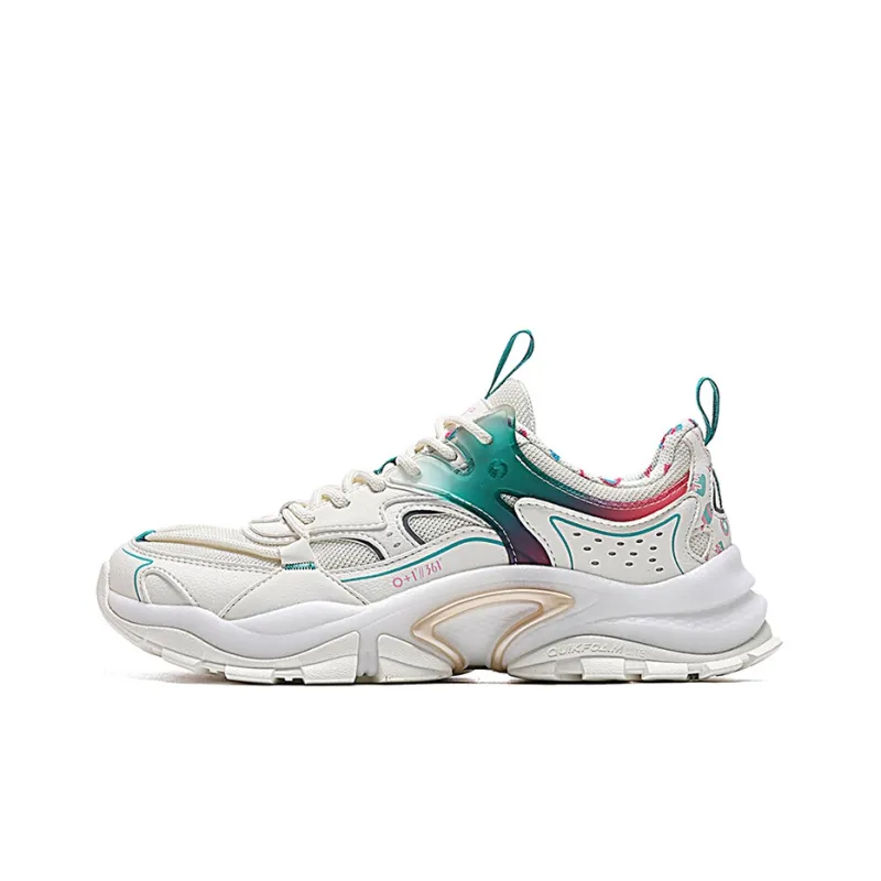 361° QU!KFOAM Low Top Chunky Sneakers Women's White Green-0