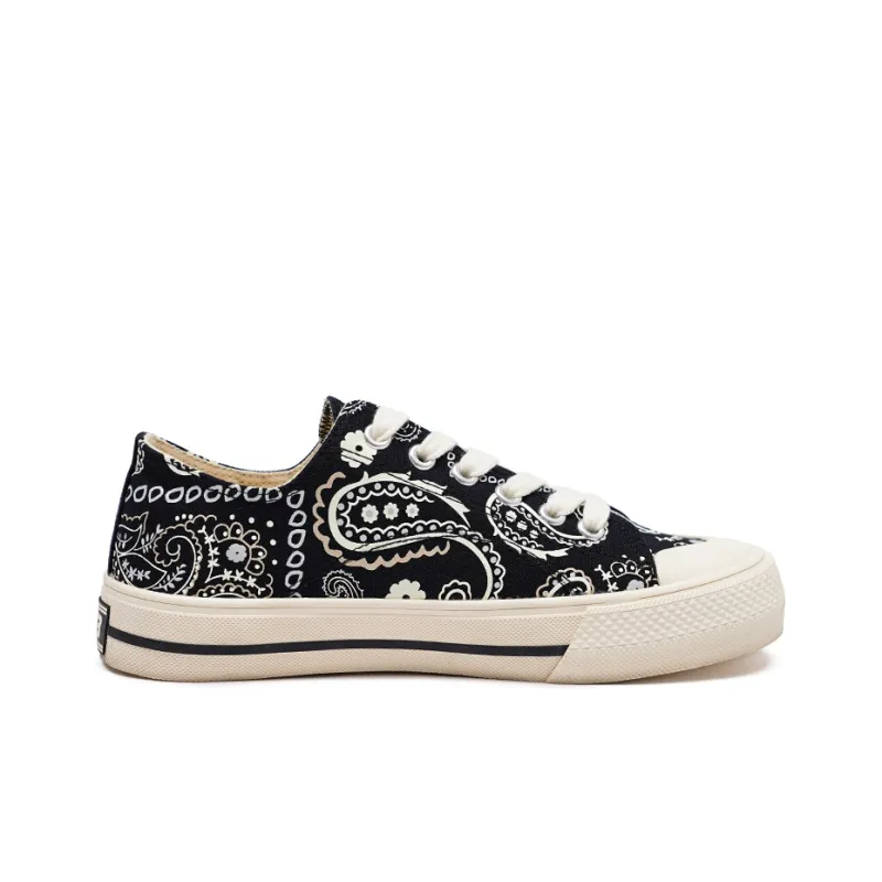 MLB Playball Canvas Shoes Unisex Low Top Black/White-1