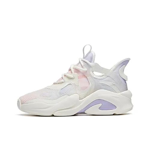 ANTA Chunky Sneakers Women's Low-Top Pink White Purple