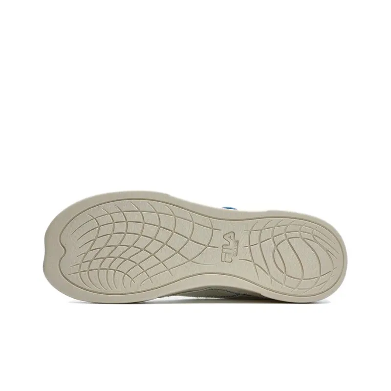 FILA FUSION CURVE Sealed Coating Curve Anti Slip Wear Resistant Low Top Canvas Shoes Men's White Blue-4