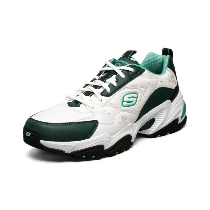 Skechers Stamina V2 Chunky Sneakers Men Low Top White/Turquoise-2