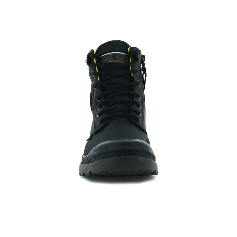 Palladium Pampa Sc Recycle WP+N Anti-Slip And Wear-Resistant Water-Resistant High-Top Canvas Shoes Unisex Black-3