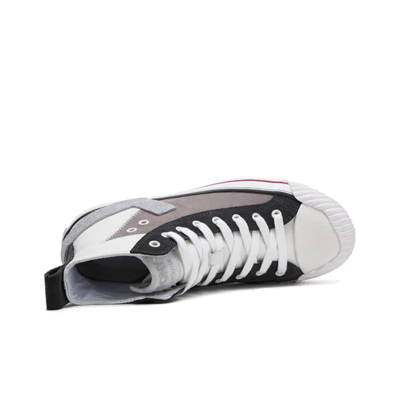 PONY Anti-Slip And Wear-Resistant Coverage Support High-Top Canvas Shoes Women's White-3