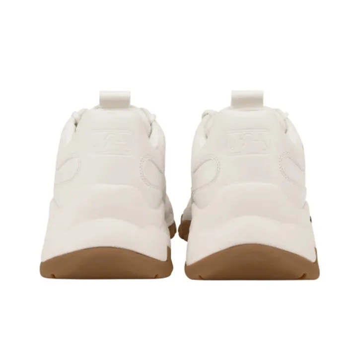 MLB Big Ball Chunky Glove New York Yankees Anti Slip Wear Resistant Low Top Chunky Sneakers Unisex Ivory White-4