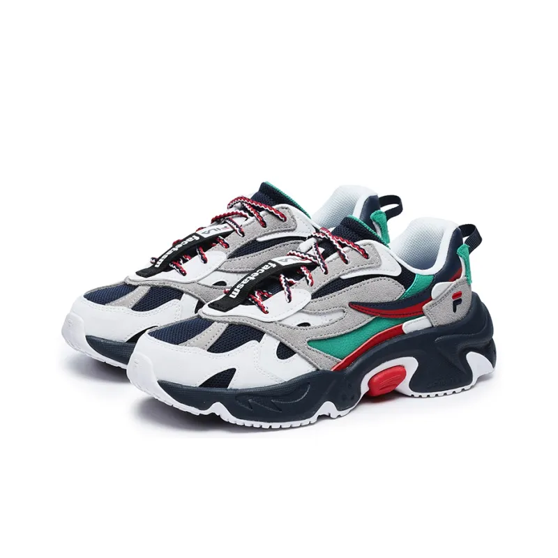 Facetasm X FILA FUSION RACCOON X FACETASM Chunky Sneakers Women's Low Top FILA White & Blue-1