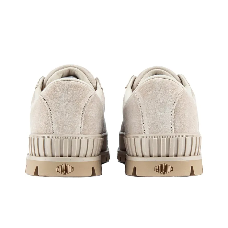 Palladium Pallashock90Sde Anti Slip And Wear Resistant Lightweight Low Top Canvas Shoes Unisex Light Brown-3
