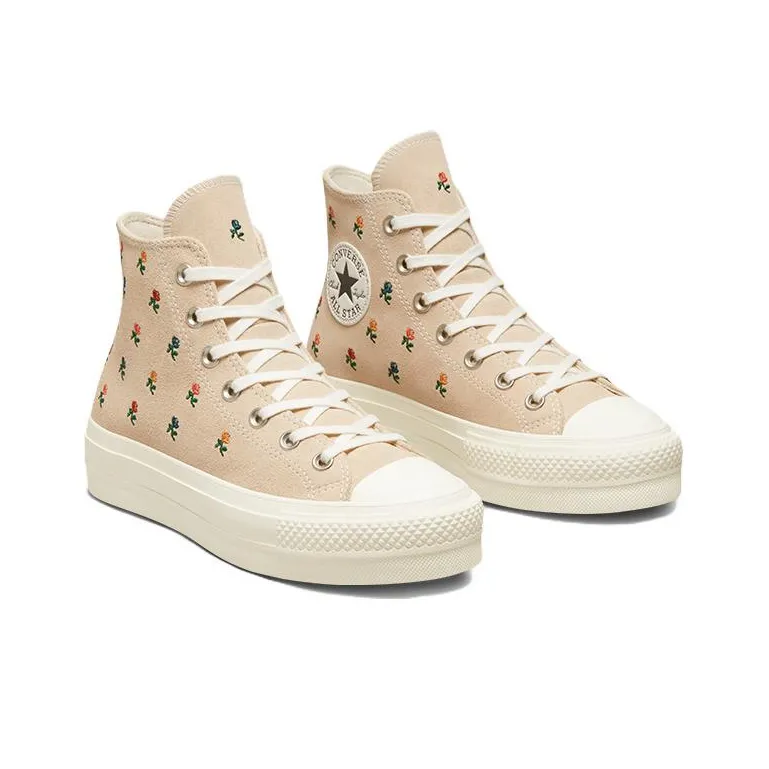 Converse Women's Chuck Taylor All Star Lift Platform High 'Embroidered Roses' Women's-2