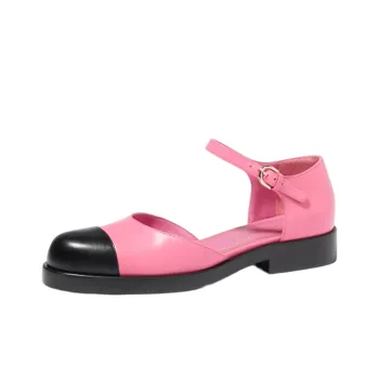 CHANEL Mary Jane Shoes Women's Black Pink
