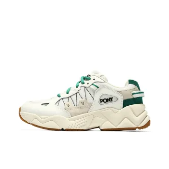 PONY Anti Slip Wear Resistant Low Top Chunky Sneakers Men's White Green