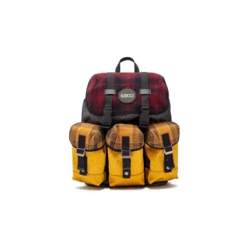 GUCCI Nylon Backpack Regular Men's Red/Yellow