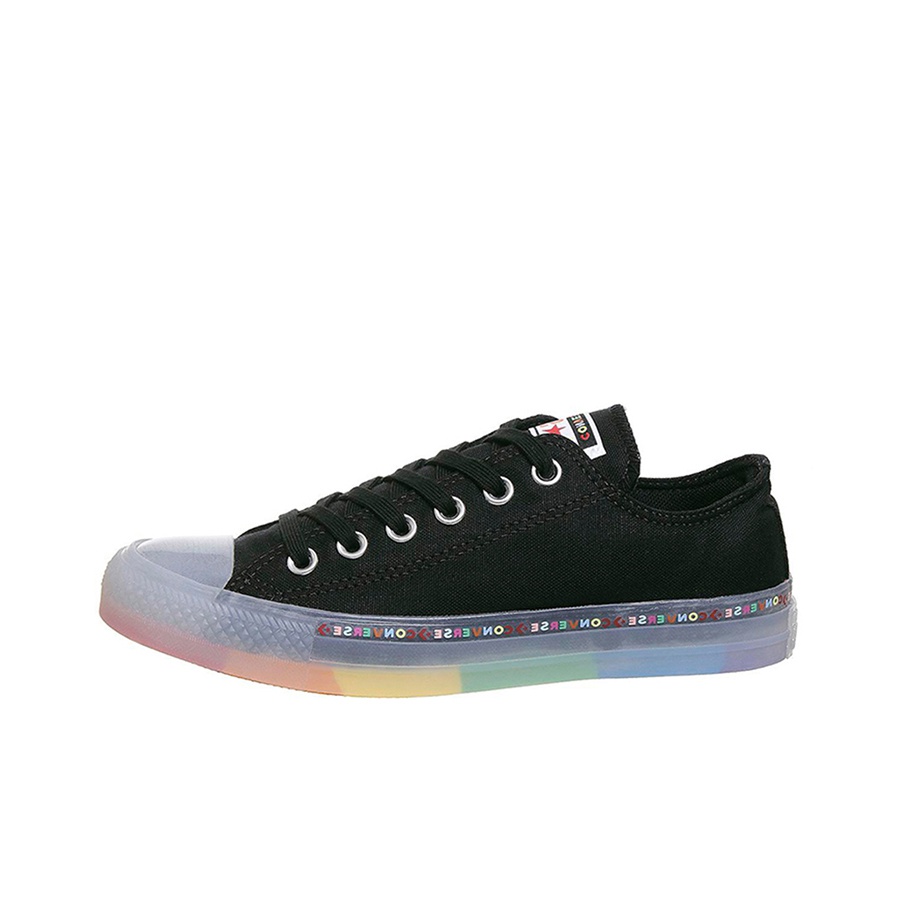 Converse All Star Low Trainers Rainbow Black Exclusive POIZON