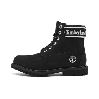 Timberland 6 Inch Premium Waterproof Boots 'Black Nubuck Logo' Women's
