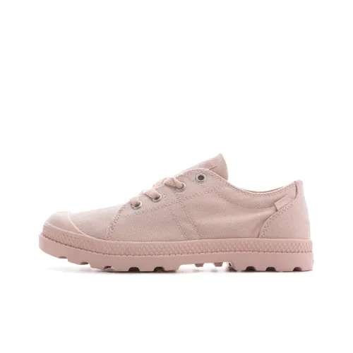 Palladium Pampa Wear-Resistant Breathable Slip-Resistant Low-Top Canvas Shoes Women's Light Pink