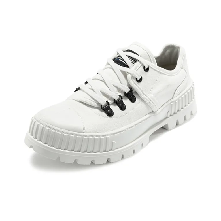 Palladium Pallashock Hkr Lo Anti Slip Wear Resistant Breathable Height Increasing Low Top Canvas Shoes Unisex White-1