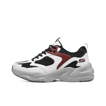Skechers BOBS BAMINA 2 Slip Resistant, Abrasion Resistant, Breathable Low Top Chunky Sneakers Men's Red White