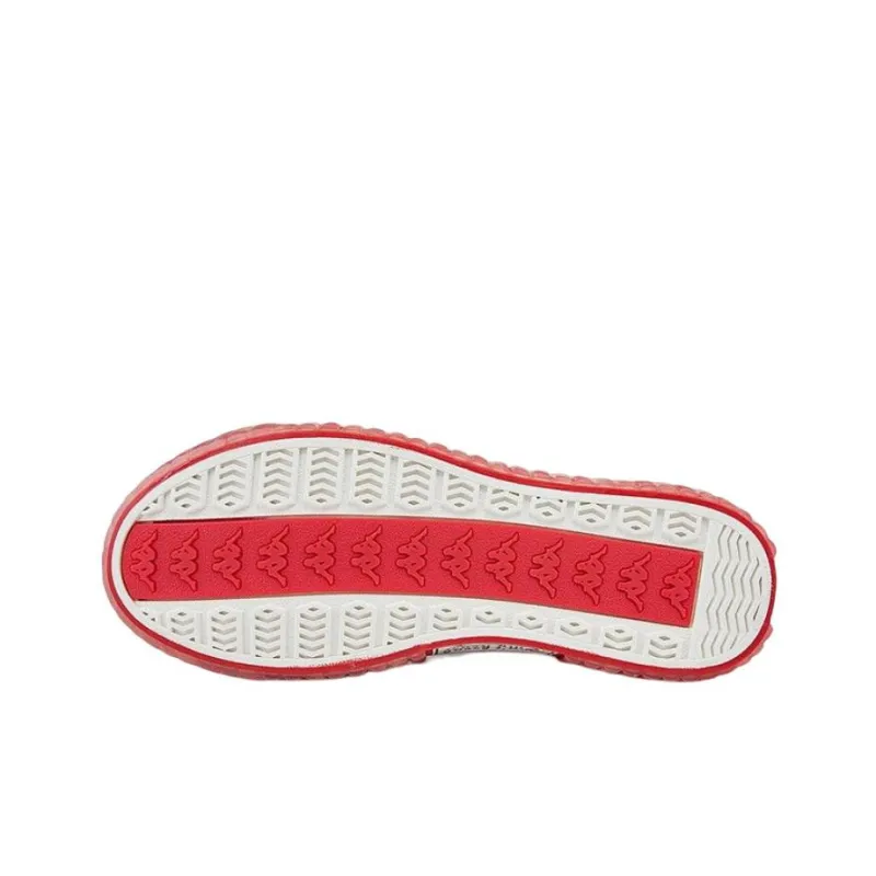 Kappa Slip Resistant Height Increasing High Top Canvas Shoes Unisex Heron Feather White-4