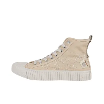 Kappa Anti Slip Wear Resistant High Top Canvas Shoes Unisex Wheat Yellow