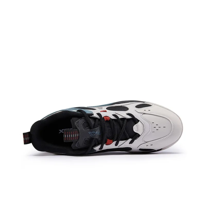 XTEP Liekong 2.0 Chunky Sneakers Men Low Top Dove Gray/Black/Deep Mud Gray-2
