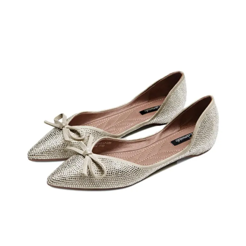 CAMEIDO Casual Single Shoes Women's Champagne-2
