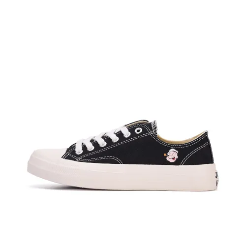 Popeye X Joma Canvas Shoes Women's Low-Top Black/White