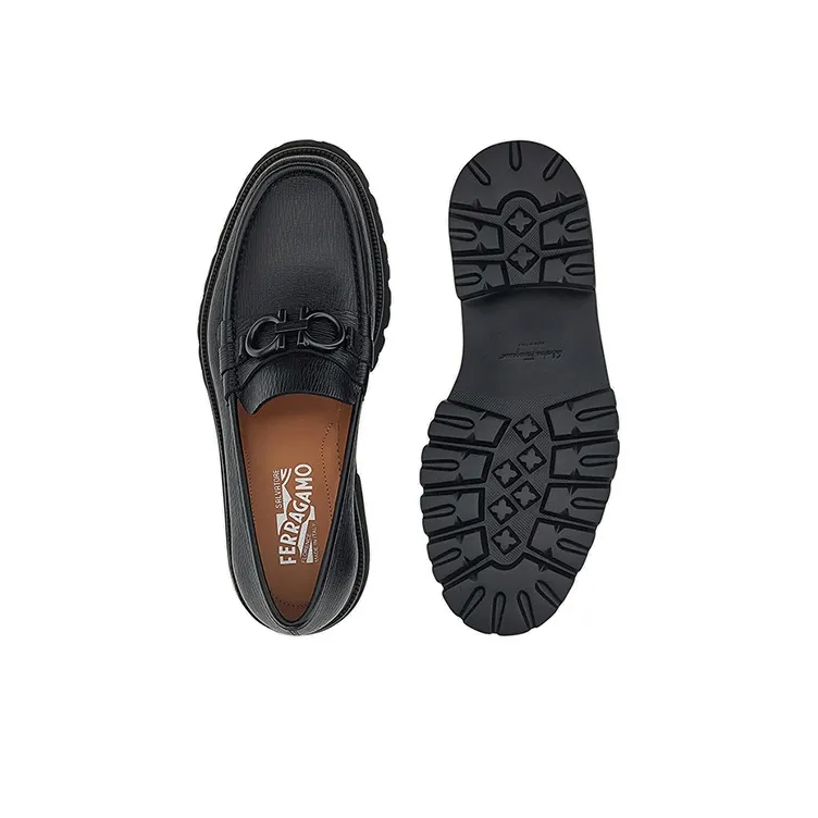 FERRAGAMO Bleecker Double-Gancini Loafers-4